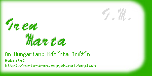 iren marta business card